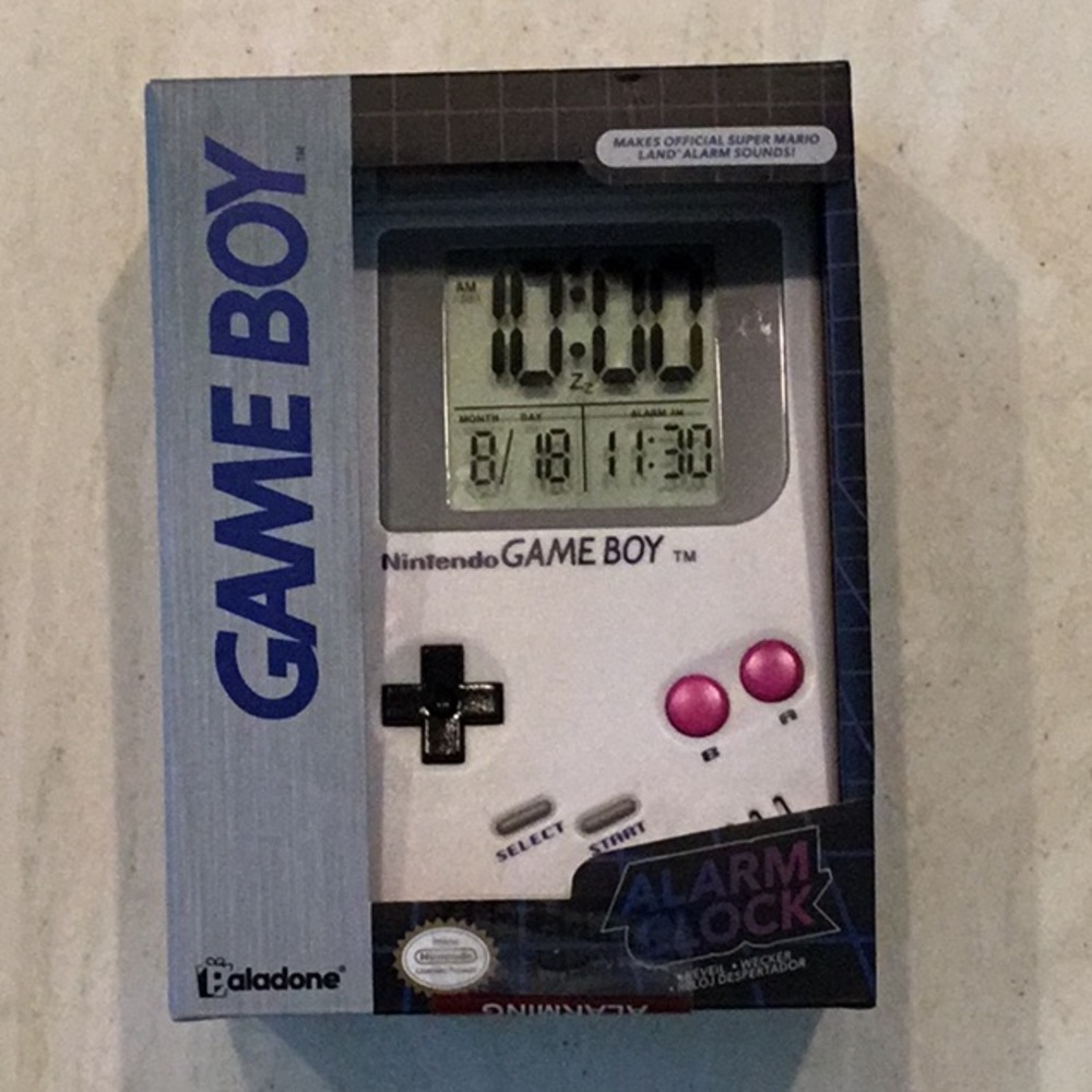 Nintendo Gameboy Alarm Clock With Super Mario Land Sounds Game Boy New - Picture 13 of 13